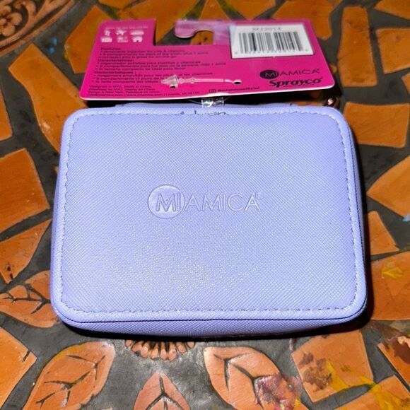 MIAMICA Travel Zip Around Pill Case Lavender Black “My Pills” - Picture 2 of 8